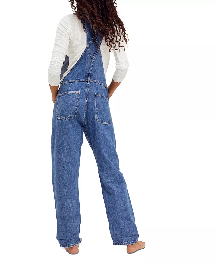 Free People Ziggy Cotton Denim Overalls Women's Fashion Shoes & Accessories