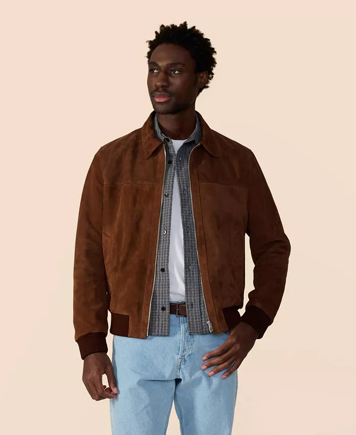 Furniq UK Men's Men S Suede Bomber Jacket Created For Macy S Men's Fashion & Accessories