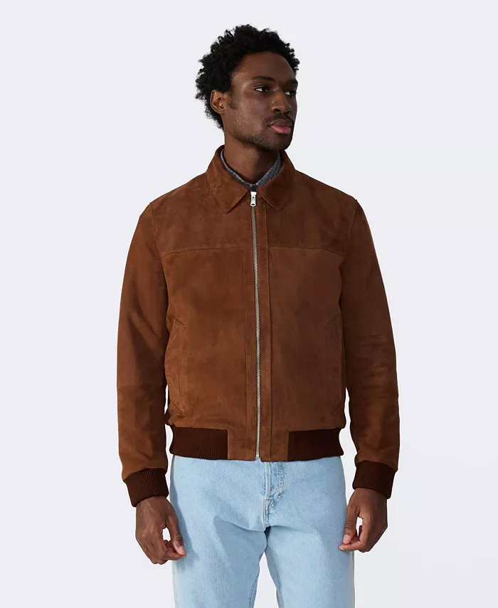 Furniq UK Men's Men S Suede Bomber Jacket Created For Macy S Men's Fashion & Accessories