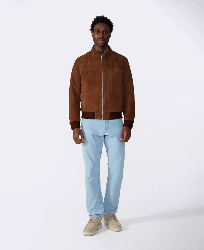 Furniq UK Men's Men S Suede Bomber Jacket Created For Macy S Men's Fashion & Accessories