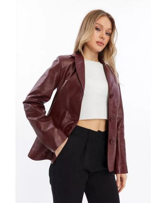 Furniq UK Women's Genuine Leather Jacket Women's Fashion Shoes & Accessories