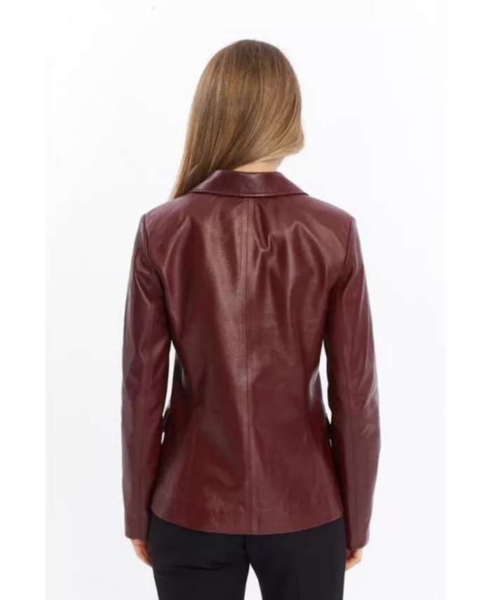 Furniq UK Women's Genuine Leather Jacket Women's Fashion Shoes & Accessories