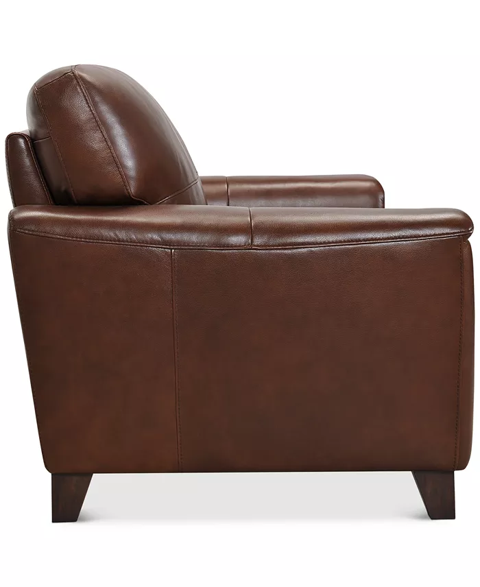 Furniture Brayna 88" Classic Leather Sofa Created For Macy's Furniture