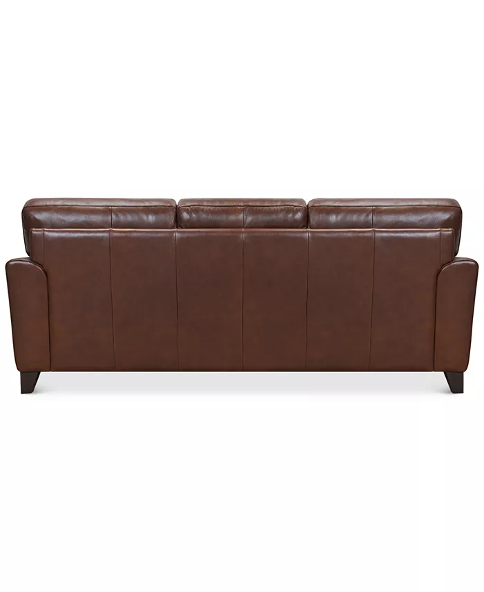 Furniture Brayna 88" Classic Leather Sofa Created For Macy's Furniture