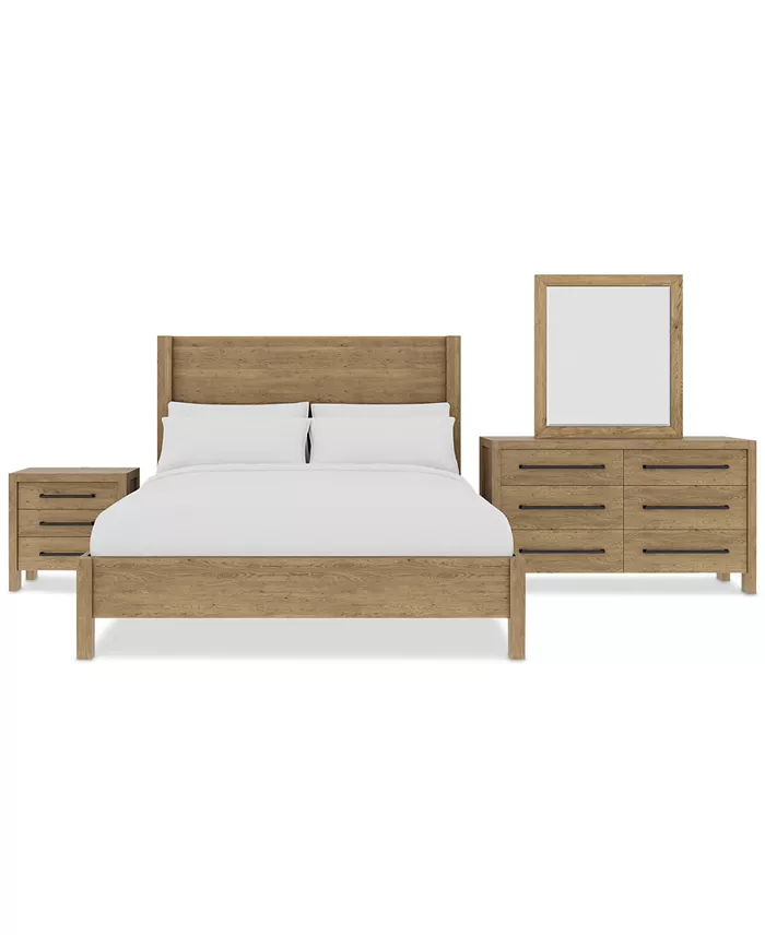 Furniture Davie 3-Pc. King Set (Panel Bed Dresser & 3-Drawer Nightstand) Furniture