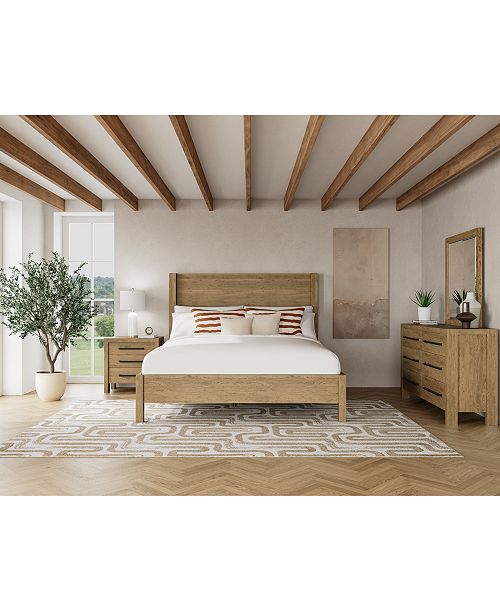 Furniture Davie 3-Pc. King Set (Panel Bed Dresser & 3-Drawer Nightstand) Furniture