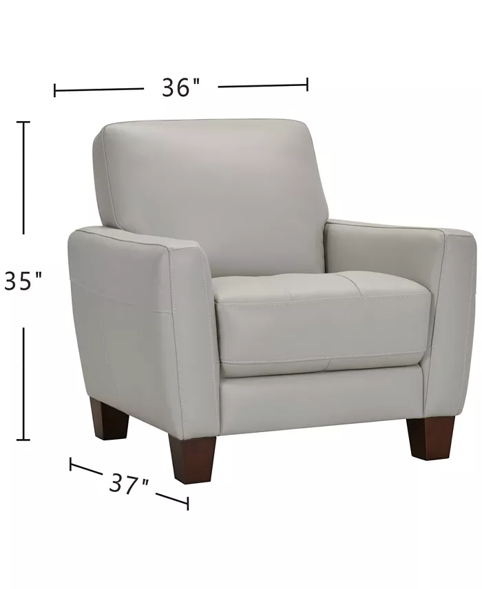 Furniture Galligher 36" Leather Chair Created For Macy's Furniture
