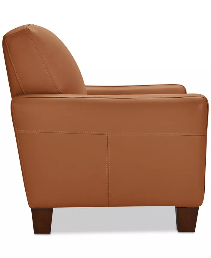 Furniture Galligher 59" Leather Loveseat Created For Macy's Furniture