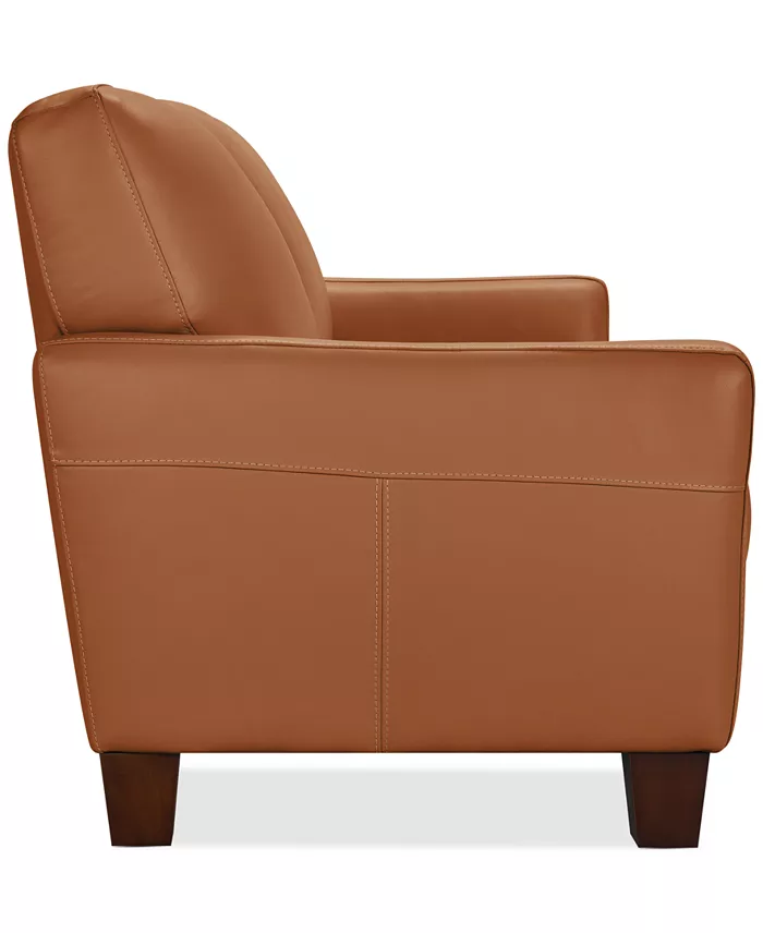 Furniture Galligher 82" Leather Sofa Created For Macy's Furniture