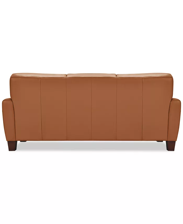 Furniture Galligher 82" Leather Sofa Created For Macy's Furniture