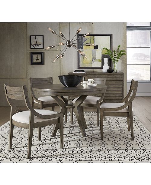 Furniture Greystone II 5-Pc. Dining Set (Round Table & 4 Chairs) Furniture