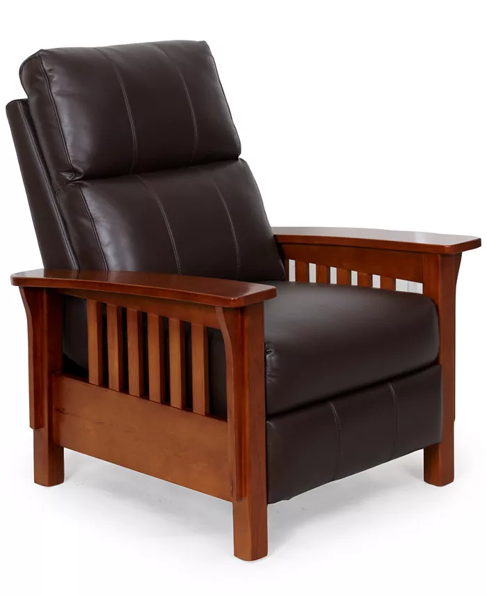 Furniture Harrison Leather Pushback Recliner Created For Macy's Furniture