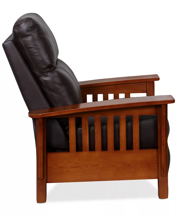 Furniture Harrison Leather Pushback Recliner Created For Macy's Furniture