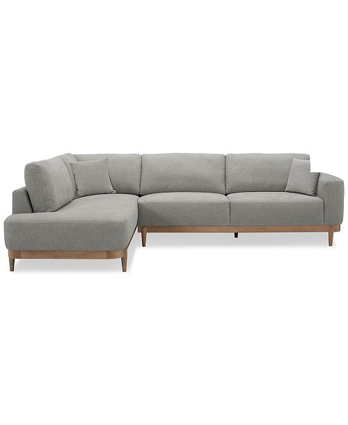 Furniture Jharli 2-Pc. Fabric Sectional Sofa Created for Macy's Furniture