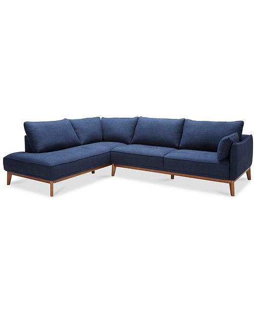 Furniture Jollene 113" 2-Pc. Fabric Sectional Created for Macy's Furniture