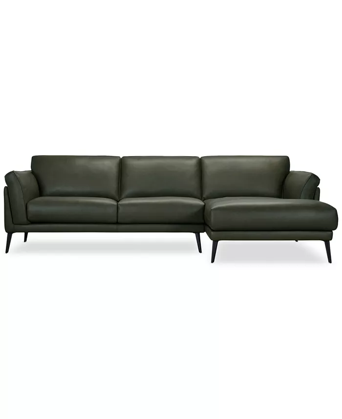 Furniture Keery 112" 2-Pc. Leather Sectional With Chaise Created For Macy's Furniture