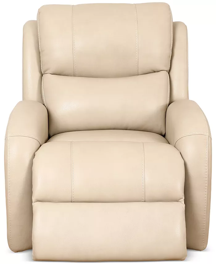 Furniture Kellet 33" Leather Power Recliner Created For Macy's Furniture