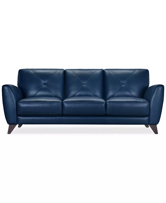 Furniture Myia 85" Leather Sofa Created For Macy's Furniture
