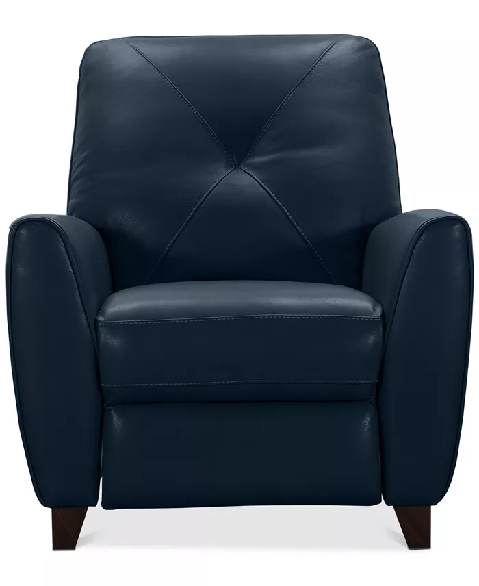 Furniture Myia Tufted Back Leather Pushback Recliner Created For Macy's Furniture