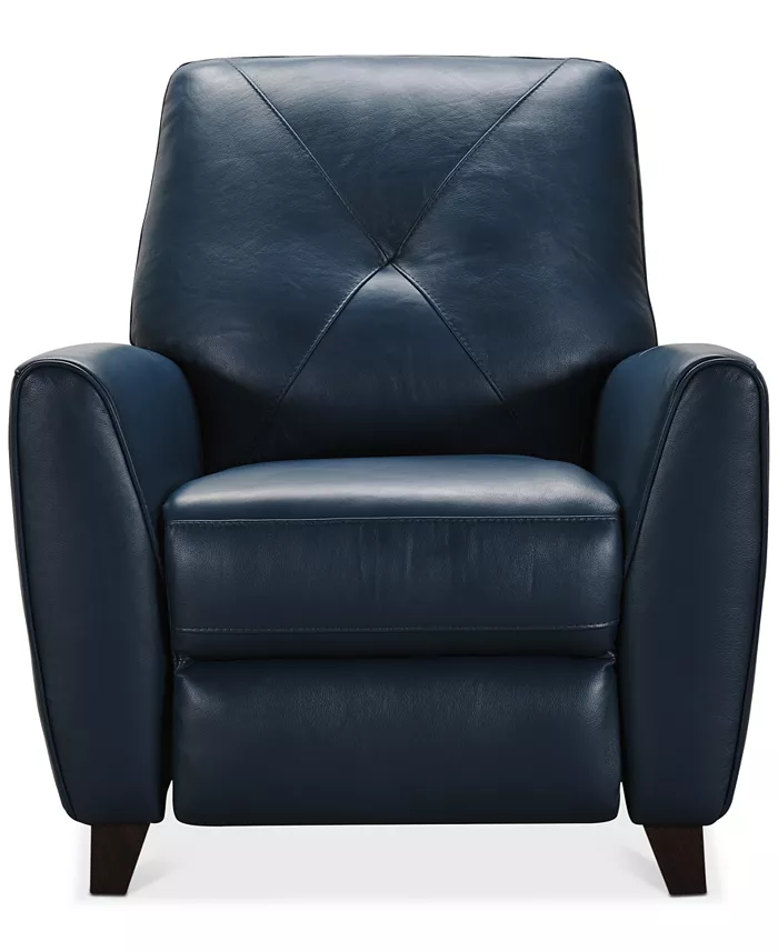 Furniture Myia Tufted Back Leather Pushback Recliner Created For Macy's Furniture