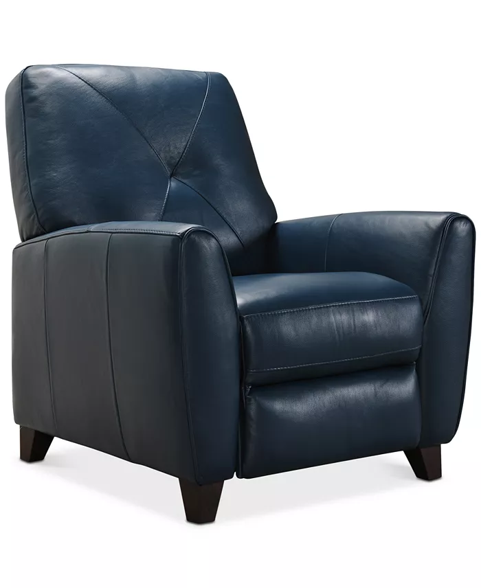 Furniture Myia Tufted Back Leather Pushback Recliner Created For Macy's Furniture