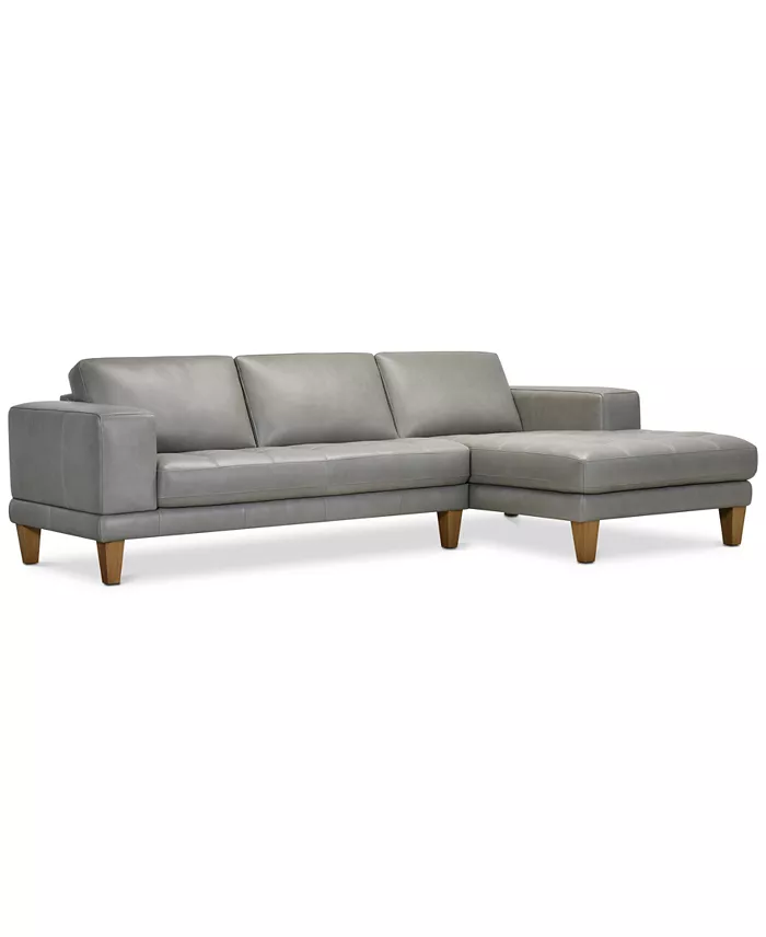 Furniture Niebee 2-Pc. Leather Sectional Created For Macy's Furniture