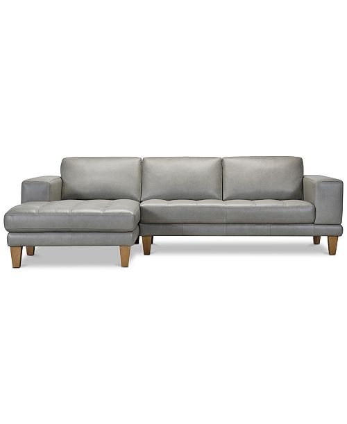 Furniture Niebee 2-Pc. Leather Sectional Created for Macy's Furniture