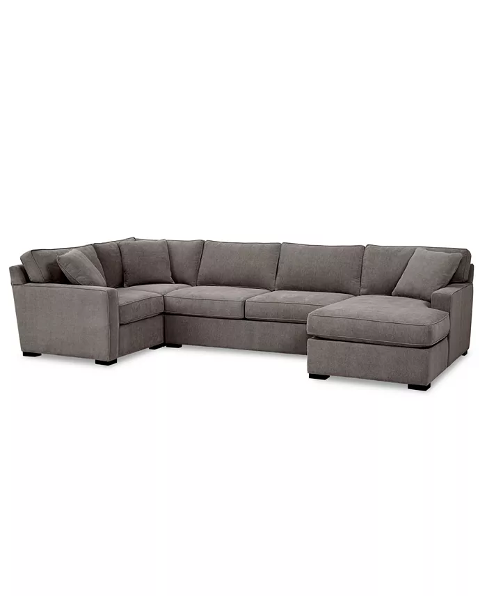 Furniture Radley 4-Pc. Fabric Chaise Sectional Sofa With Corner Piece Created For Macy's Furniture