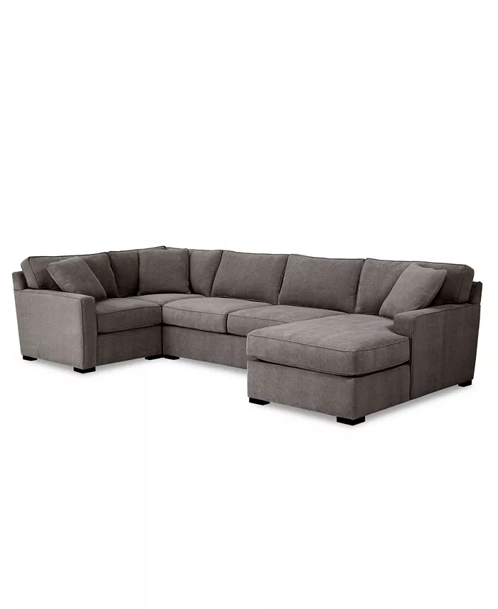 Furniture Radley 4-Pc. Fabric Chaise Sectional Sofa With Corner Piece Created For Macy's Furniture