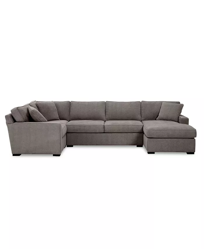 Furniture Radley 4-Pc. Fabric Chaise Sectional Sofa With Corner Piece Created For Macy's Furniture