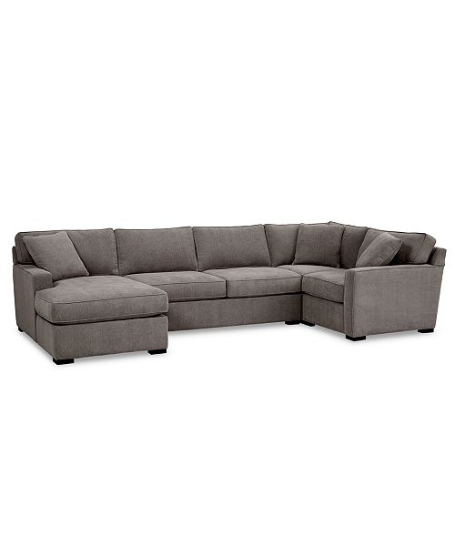 Furniture Radley 4-Pc. Fabric Chaise Sectional Sofa with Corner Piece Created for Macy's Furniture