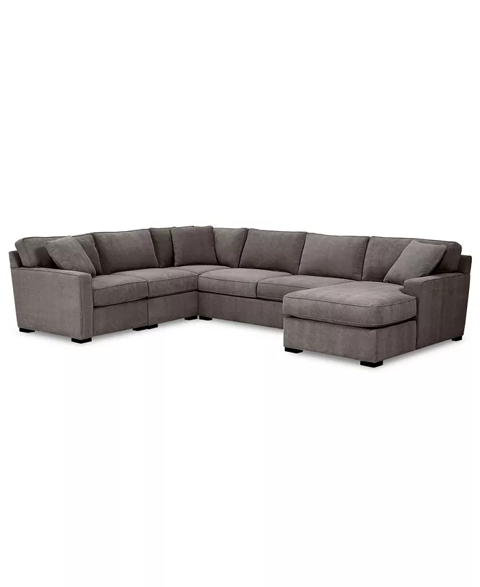 Furniture Radley 5-Pc. Fabric Chaise Sectional Sofa With Corner Piece Created For Macy's Furniture