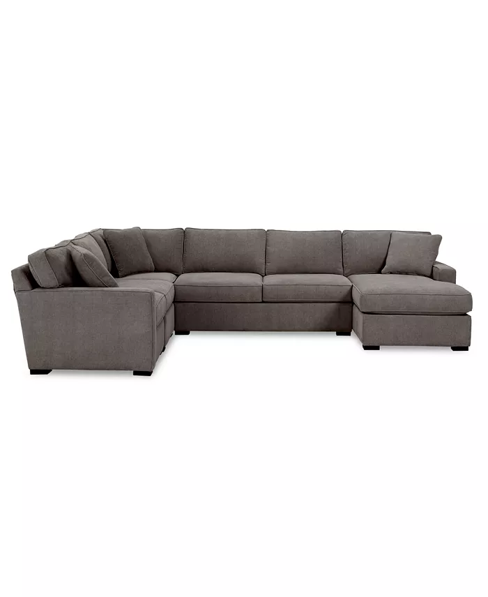 Furniture Radley 5-Pc. Fabric Chaise Sectional Sofa With Corner Piece Created For Macy's Furniture