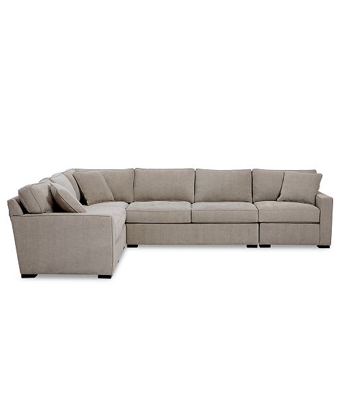 Furniture Radley 5-Pc. Fabric Sectional Sofa Created for Macy's Furniture