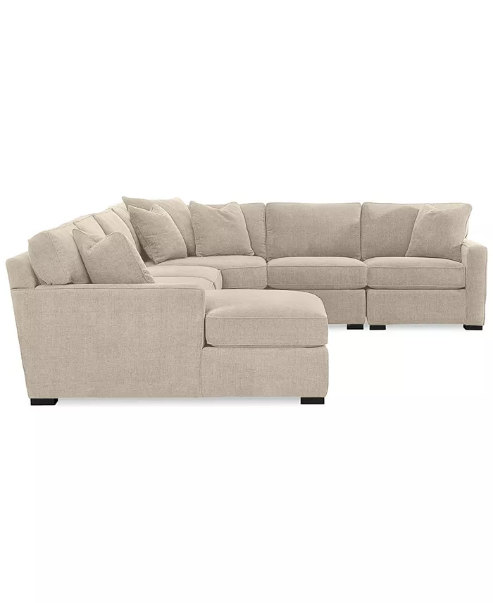 Furniture Radley 5-Piece Fabric Chaise Sectional Sofa Created For Macy's Furniture