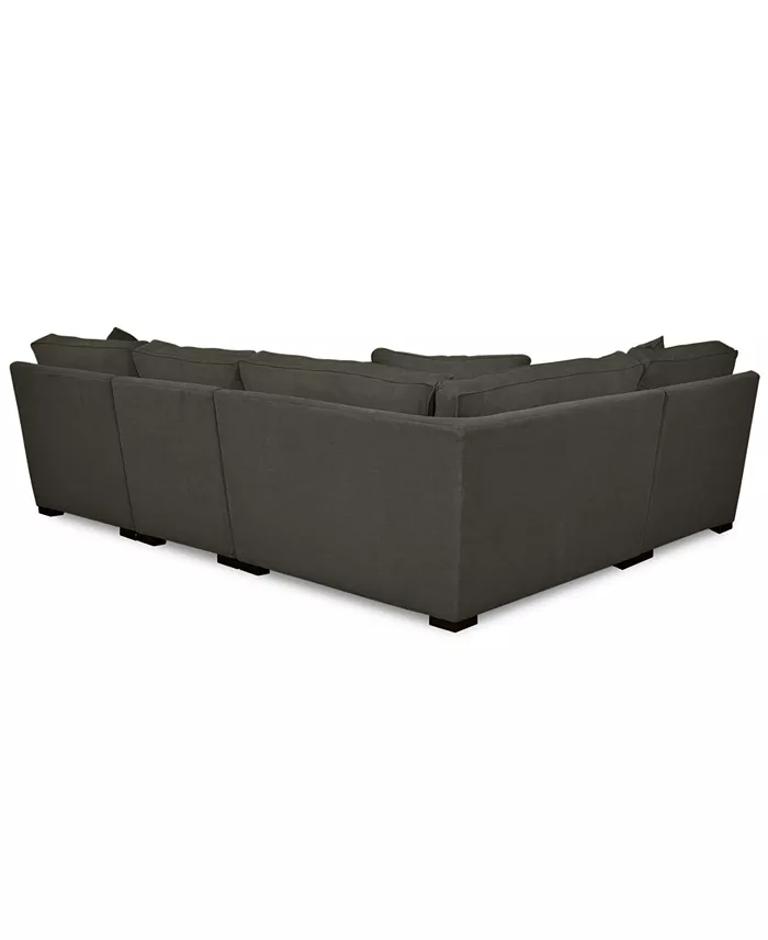 Furniture Radley Fabric 4-Piece Sectional Sofa Created For Macy's Furniture