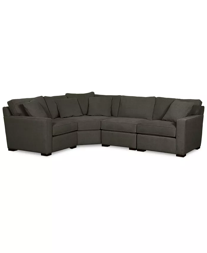 Furniture Radley Fabric 4-Piece Sectional Sofa Created For Macy's Furniture