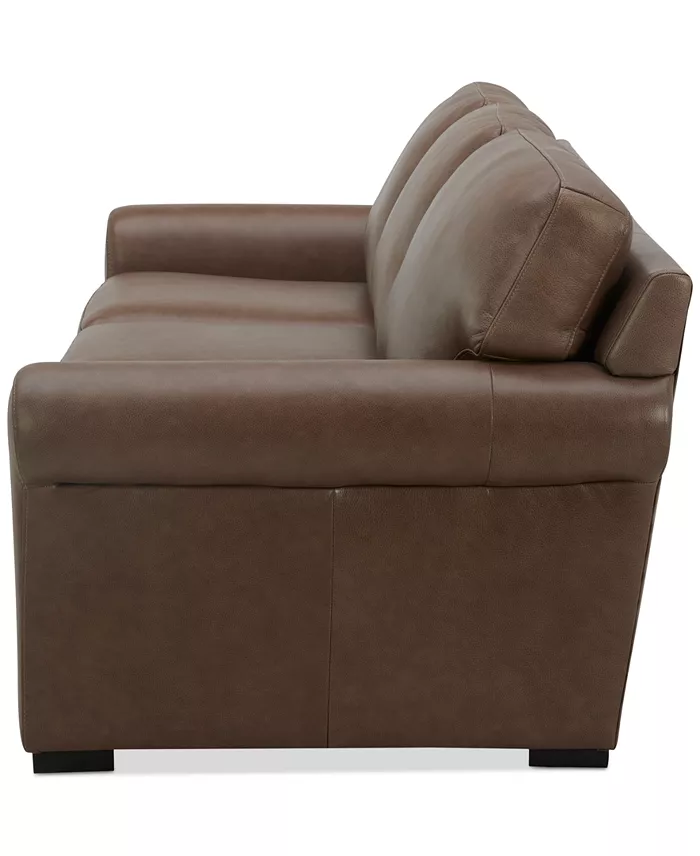 Furniture Radley Roll Arm 86" Leather Sofa Exclusively At Macy's Furniture