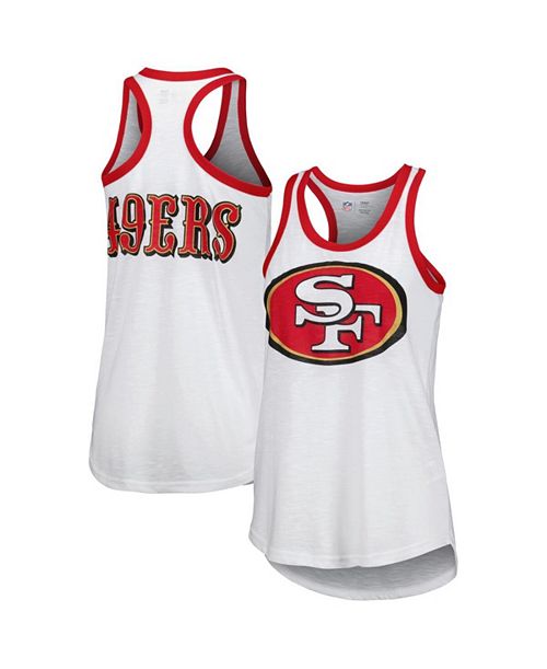 G-III 4Her by Carl Banks Women's White San Francisco 49ers Tater Tank Top Sports Fan Shop