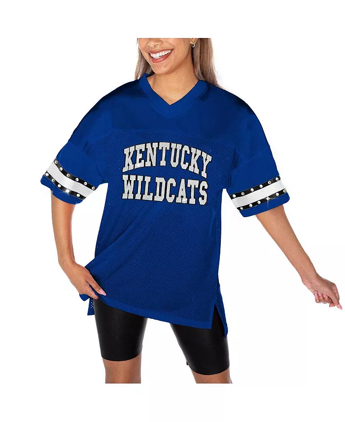 Gameday Couture Women's Royal Kentucky Wildcats Until Kickoff Rhinestone Fashion T-Shirt Sports Fan Shop