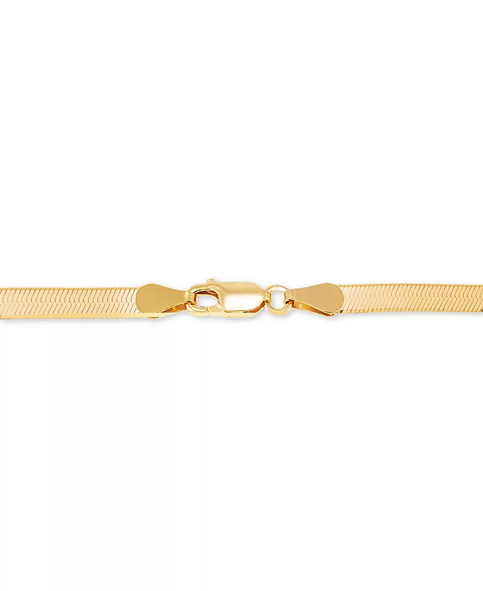 Giani Bernini Herringbone Link Chain Bracelet In 18k Gold-Plated Sterling Silver Created For Macy's Jewelry & Watches
