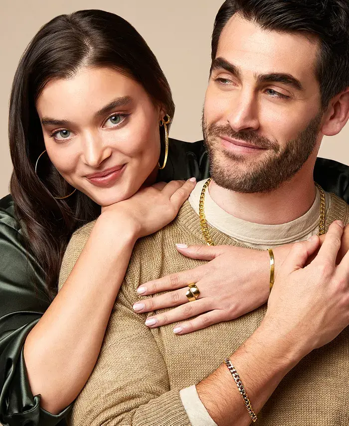 Giani Bernini Herringbone Link Chain Bracelet In 18k Gold-Plated Sterling Silver Created For Macy's Jewelry & Watches