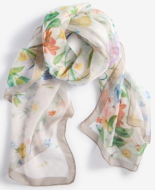 Giani Bernini Meadow Floral Oblong Scarf Exclusively at Macy's Women's Fashion Shoes & Accessories