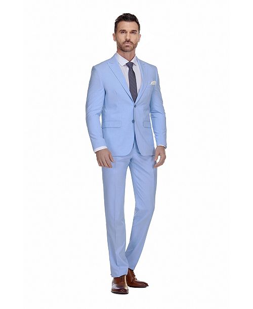 Gino Vitale Men's 2-Piece Stretch Slim-Fit Suit Men's Fashion & Accessories