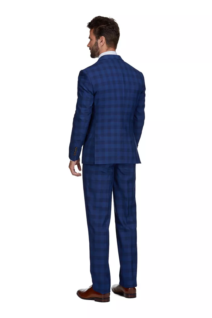 Gino Vitale Men's 3-Piece Slim Fit Check Suit Men's Fashion & Accessories