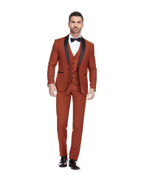 Gino Vitale Men's Braveman 3-Piece Slim Fit Shawl Lapel Tuxedo Men's Fashion & Accessories