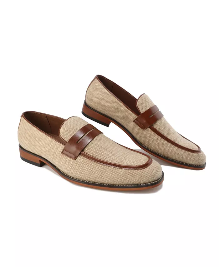 Gino Vitale Moc Toe Penny Slip On Loafer Men's Shoes