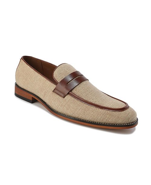 Gino Vitale Moc Toe Penny Slip On Loafer Men's Shoes