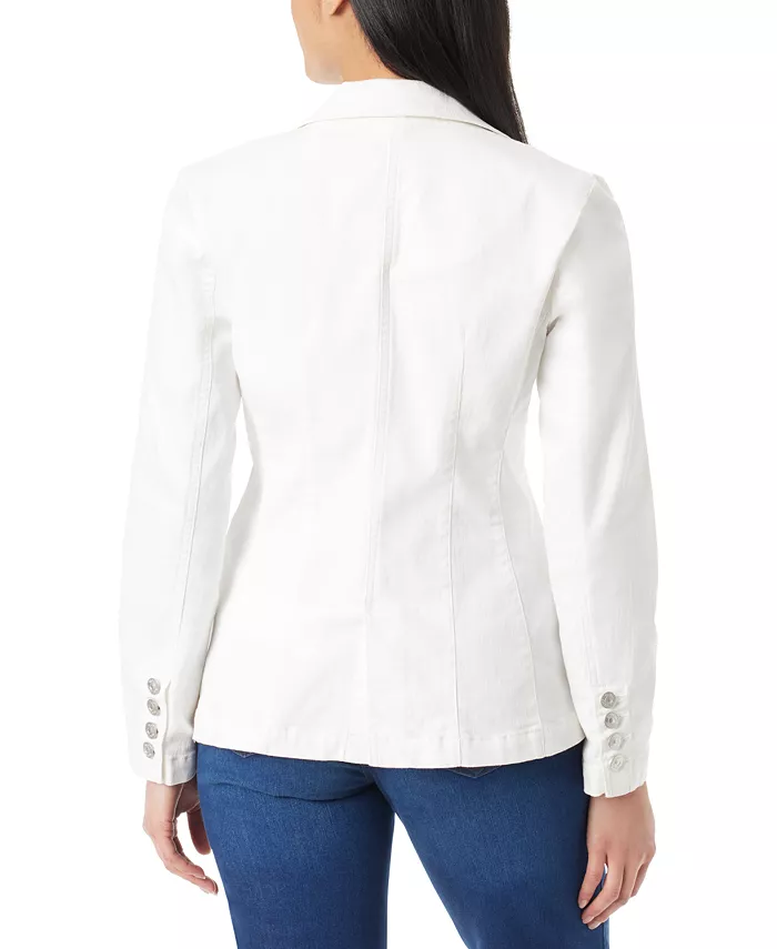 Gloria Vanderbilt Women's Denim One-Button Blazer Women's Fashion Shoes & Accessories