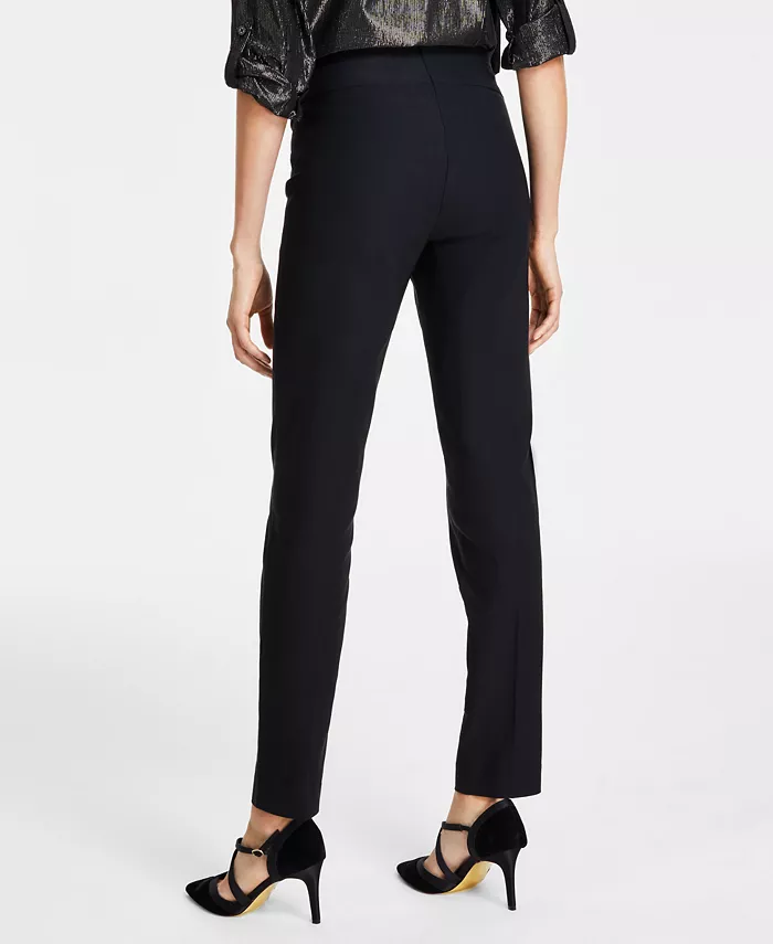 Gloria Vanderbilt Women's Tummy-Control Pull-On Slim Trousers Regular Short & Long Women's Fashion Shoes & Accessories